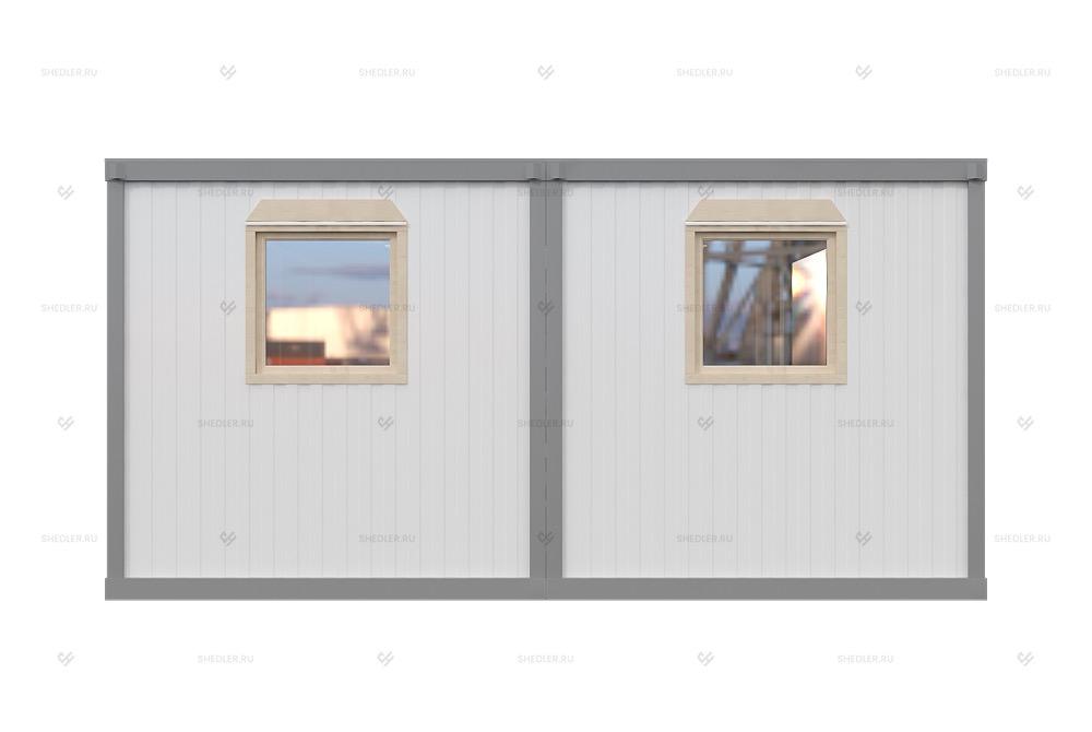 Одноэтажное модульное здание МЗ-13 из 2 блок-контейнеров БК-00