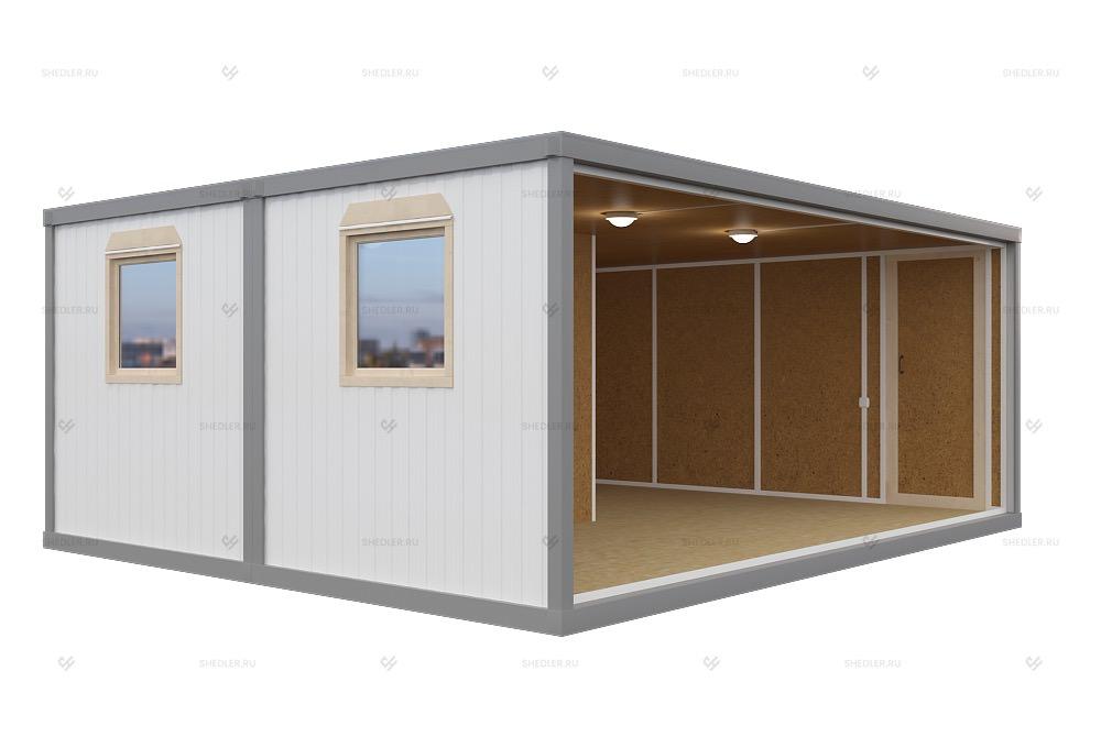 Модульное здание МЗ-13 из 2 блок-контейнеров БК-00 внутри