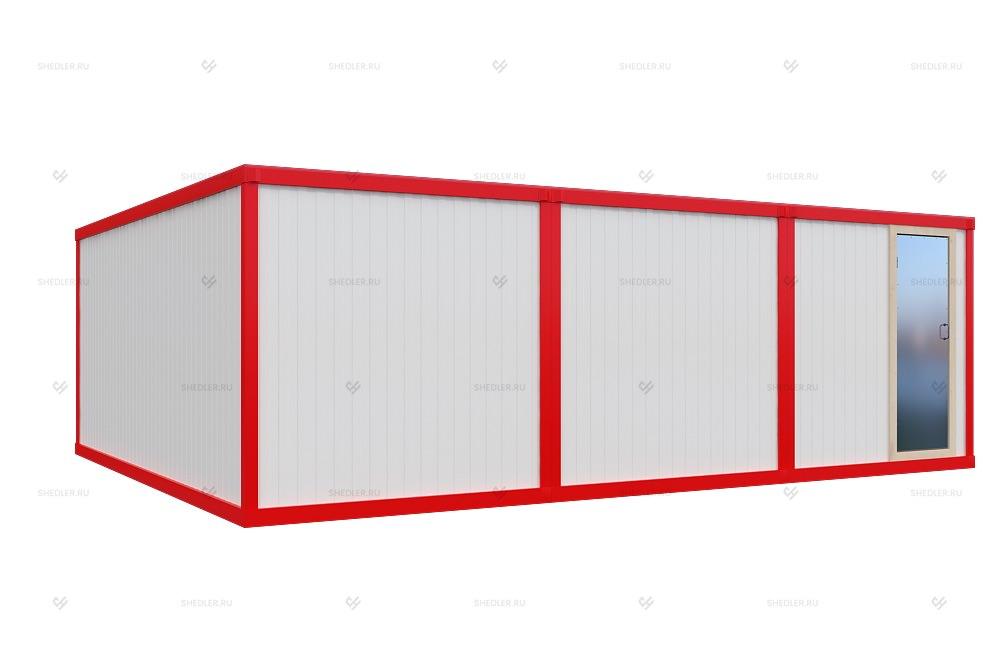 Модульное здание МЗ-15 из 3 блок-контейнеров БК-00