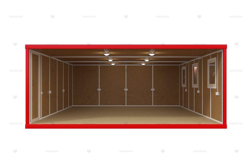 Внутренняя отделка модульного здания МЗ-15 из 3 блок-контейнеров БК-00