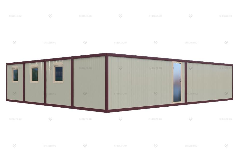 Модульное здание МЗ-33 из 8 блок-контейнеров