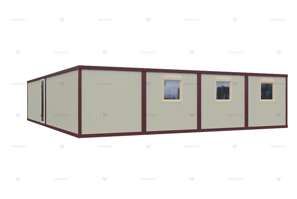 Масштабное модульное здание МЗ-33 из 8 блок-контейнеров