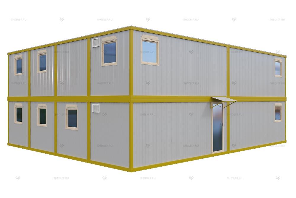 Модульное здание МЗ-09 из 16 блок-контейнеров
