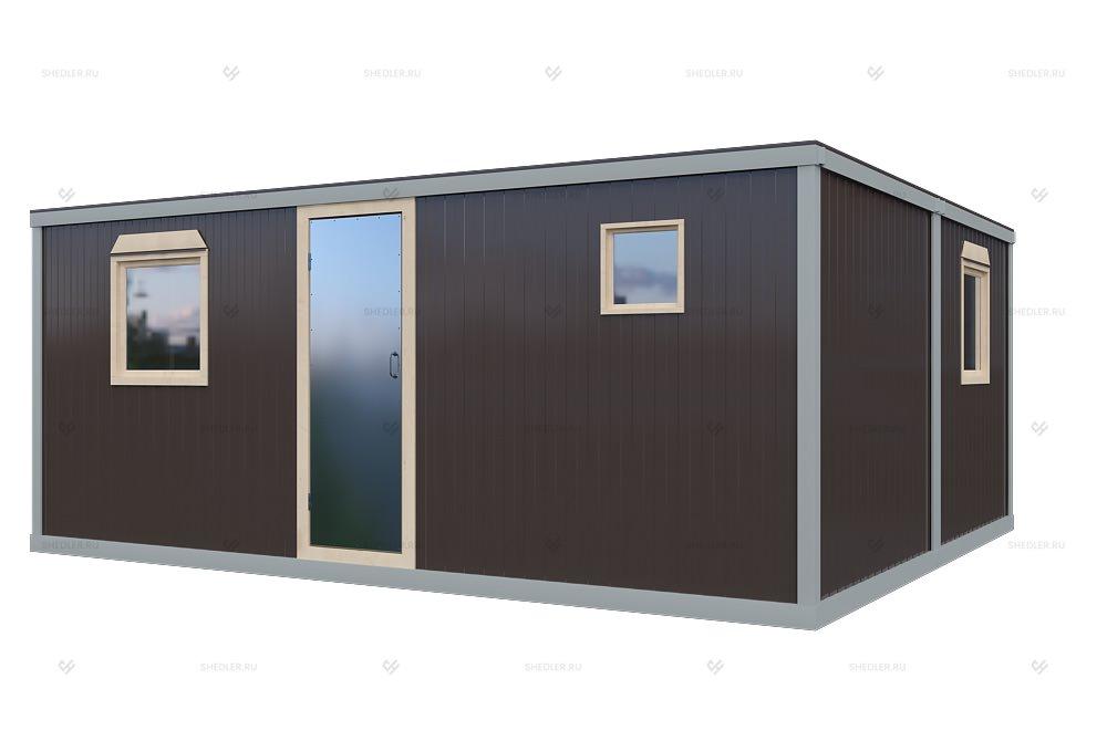 Одноэтажное модульное здание МЗ-24 из 2 блок-контейнеров