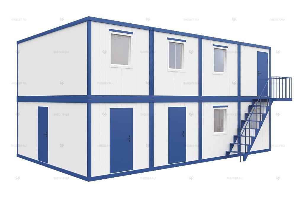 Модульное здание МЗ-38 СП из 8 блок-контейнеров