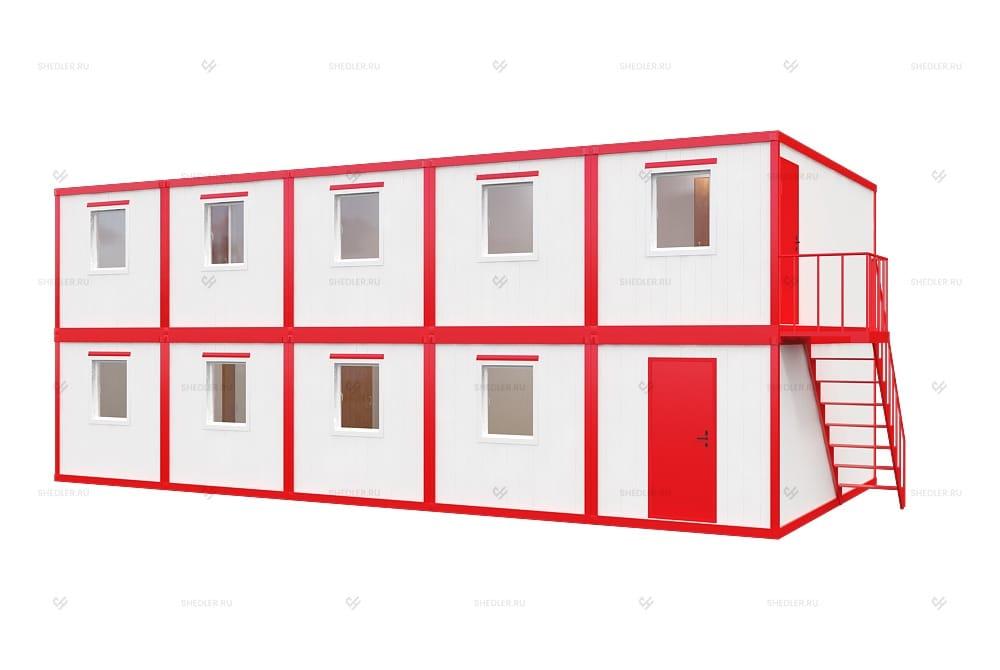 Быстровозводимое модульное здание МЗ-49 СП из 10 блок-контейнеров