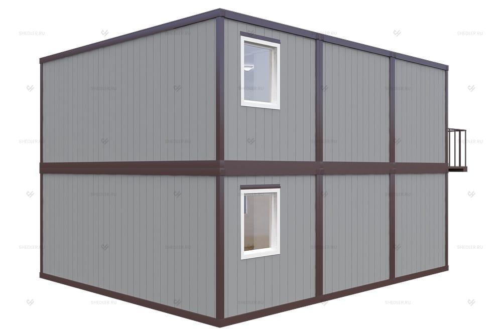 Модульное здание МЗ-20 СП из 6 блок-контейнеров