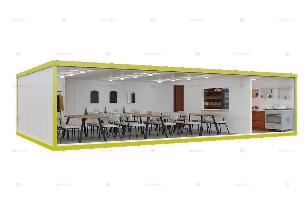 Быстровозводимая столовая SHEDLER на 24 человека МС-01