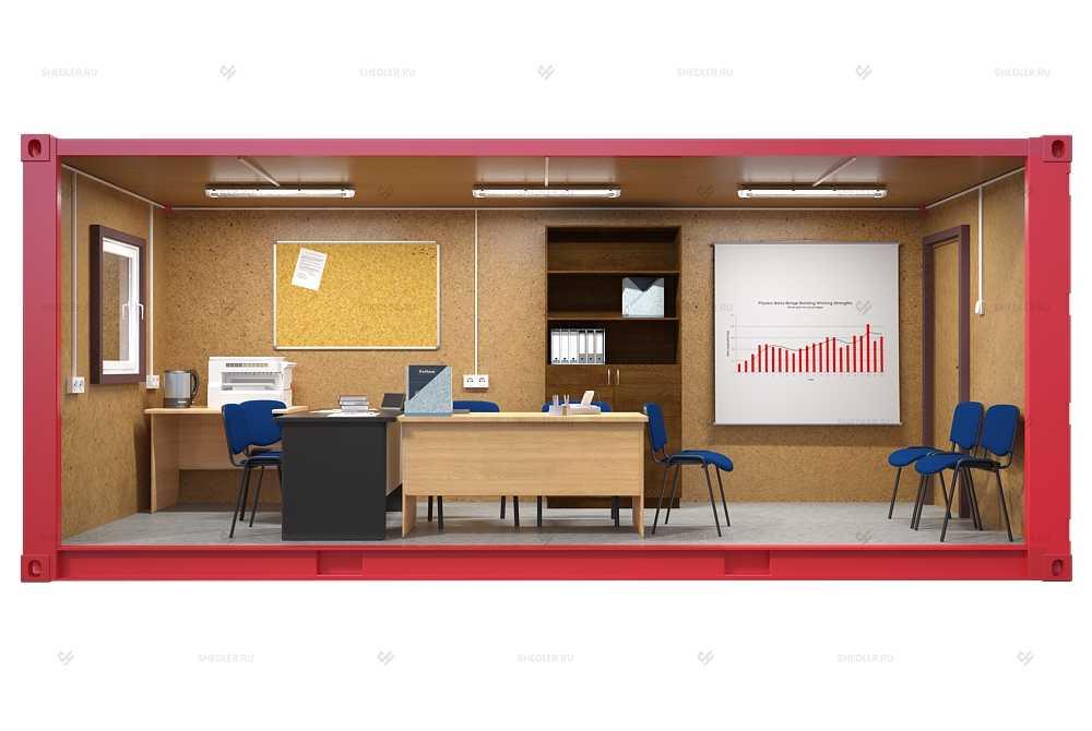 Бытовка из морского контейнера внутри