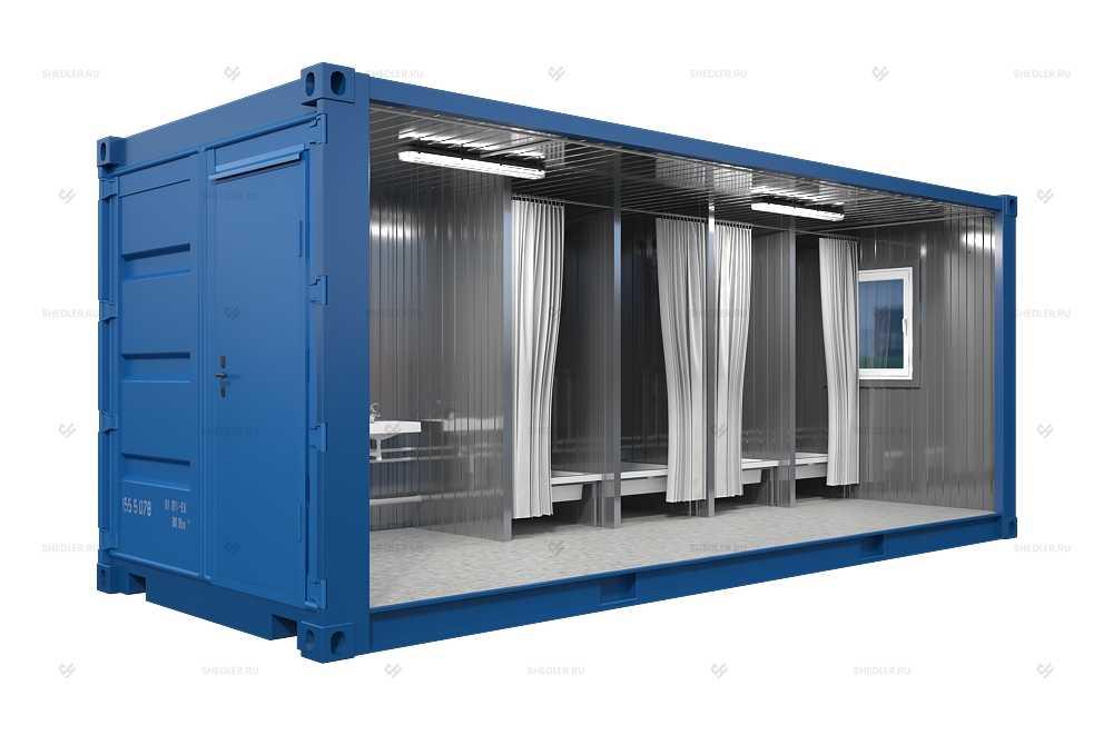 Сантехнический блок-контейнер из морского контейнера