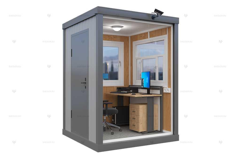 Быстровозводимый пост охраны SHEDLER БК-016 внутри Быстровозводимый пост охраны SHEDLER БК-016 внутри