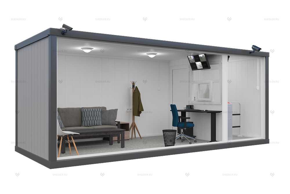 Проходная из сэндвич-панелей БП-017 СП SHEDLER внутри