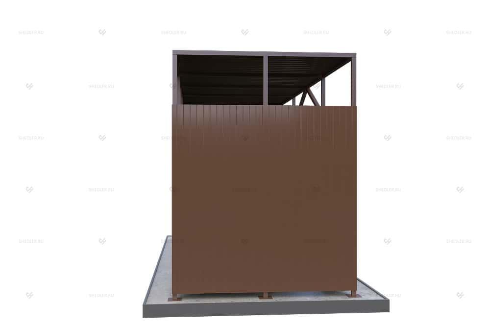 Контейнерная площадка КПМ-04 SHEDLER из профлиста без ворот