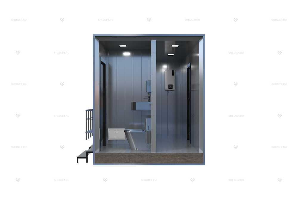 Модульный туалет SHEDLER с отделкой Модульный туалет SHEDLER с отделкой
