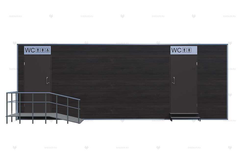 Модульное здание туалета SHEDLER ТМ-8-Н-А Модульное здание туалета SHEDLER ТМ-8-Н-А