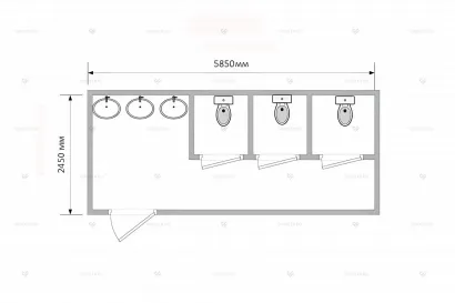 СБК-012 – сантехнический вагон-туалет