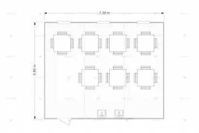 Модульная столовая на 28 человек МС-02 схема