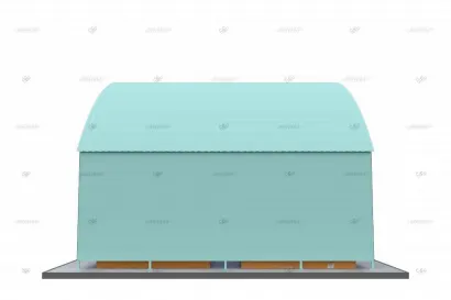 Контейнерная площадка КПМ-06 SHEDLER из профлиста на 2 мусорных контейнера