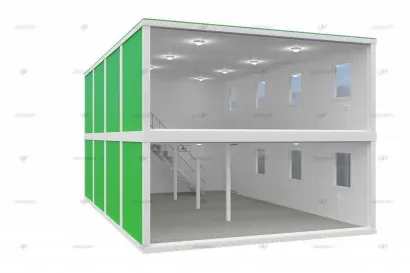 Двухэтажный блок-модуль БМ-04 СП Shedler из 8 бк