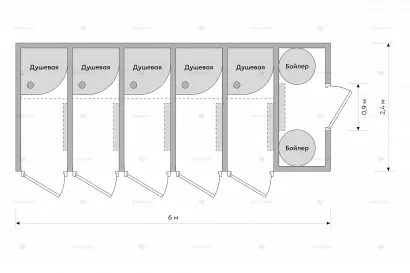 Сантехнический блок-контейнер СБК-15 общая схема