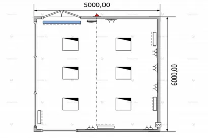 Торговый павильон ТМК-06 СП для офиса продаж общая схема