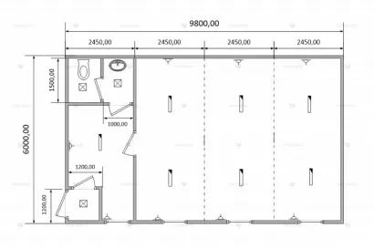 Модульное здание МЗ-59 из 4 блок-контейнеров