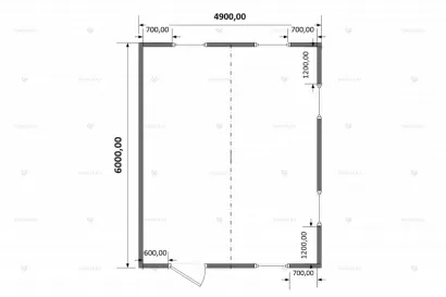 Модульное здание МЗ-62 из 2 блок-контейнеров