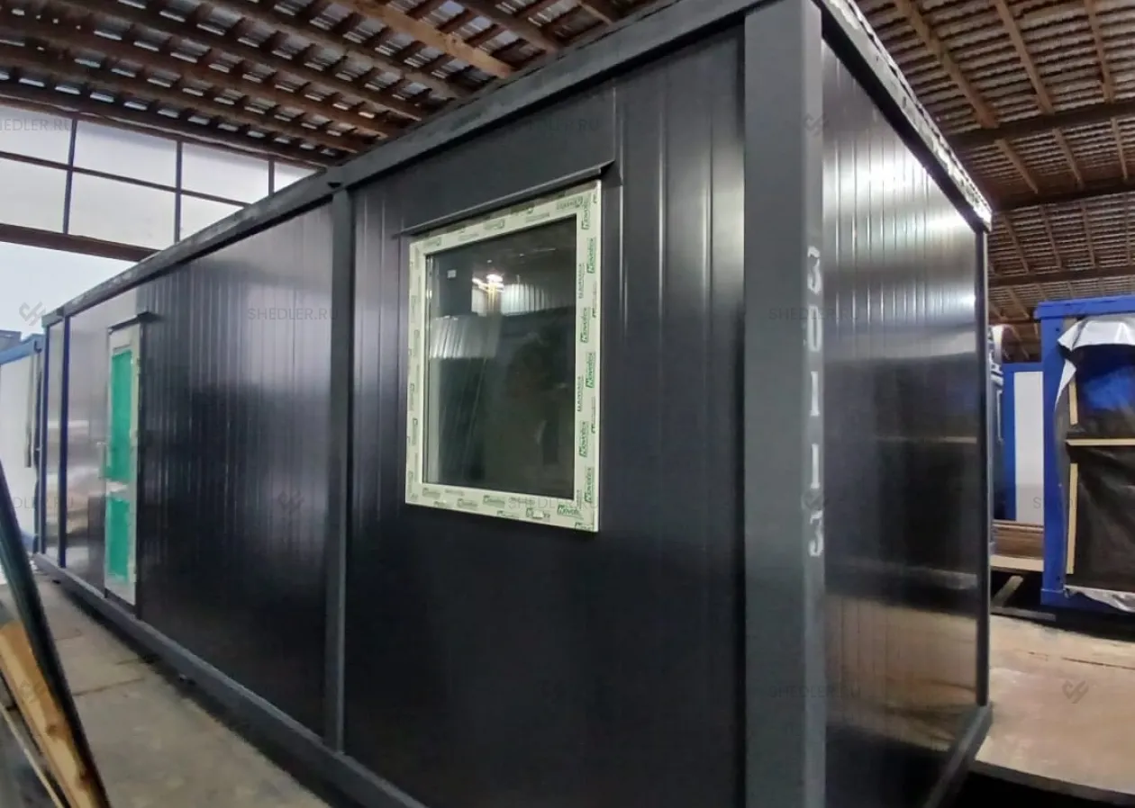 Модульная проходная из блок-контейнера из сэндвич-панелей в Москве