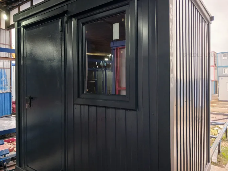 Пост охраны с отделкой из профлиста