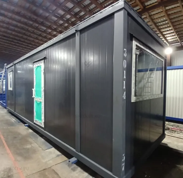 Модульная проходная из блок-контейнера из сэндвич-панелей в Москве