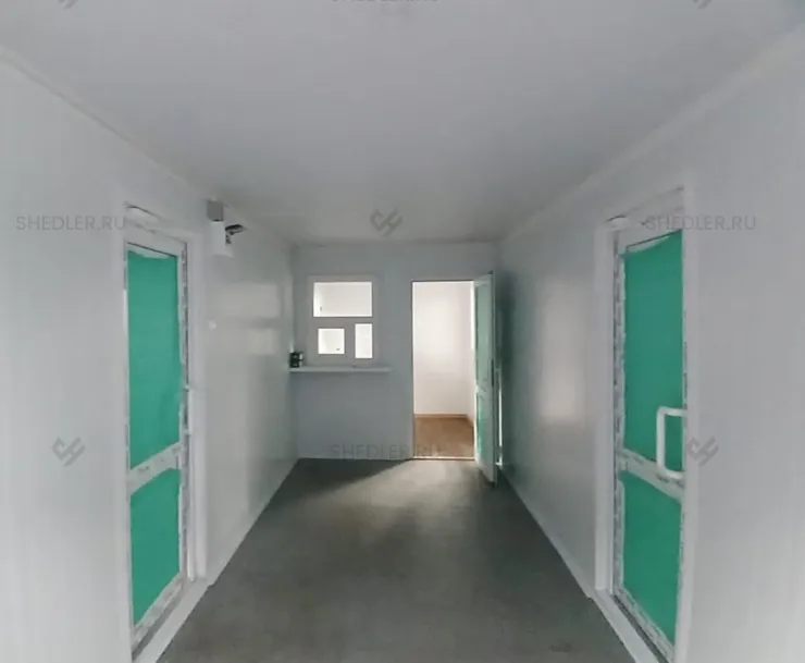 Проходная Шедлер из блок-контейнера из СП Москва, Красногвардейский проезд