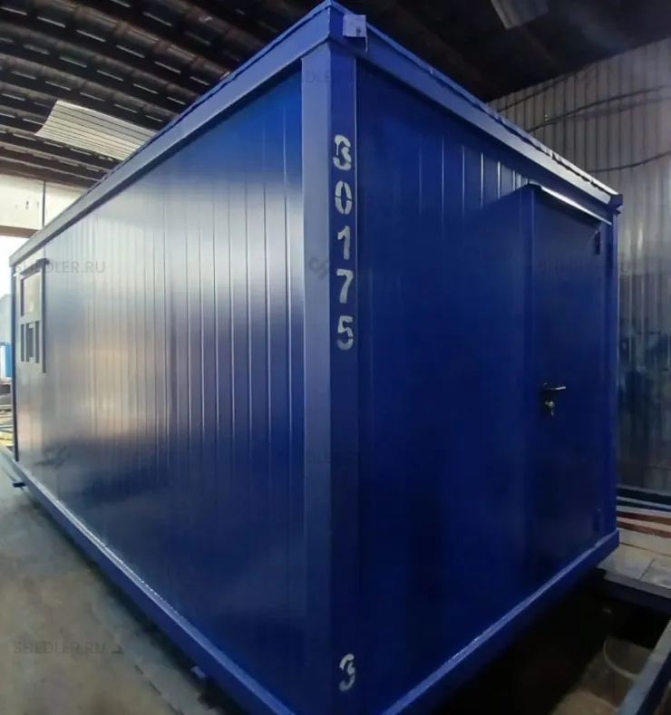 Блок контейнер БК-00СП Шедлер с тремя окнами в Тверской области из сэндвич-панелей