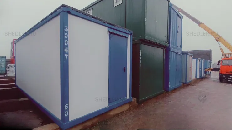 Сантехнический БКСП Шедлер с чашами Генуя и раковинами в г. Великий Новгород из сэндвич-панелей