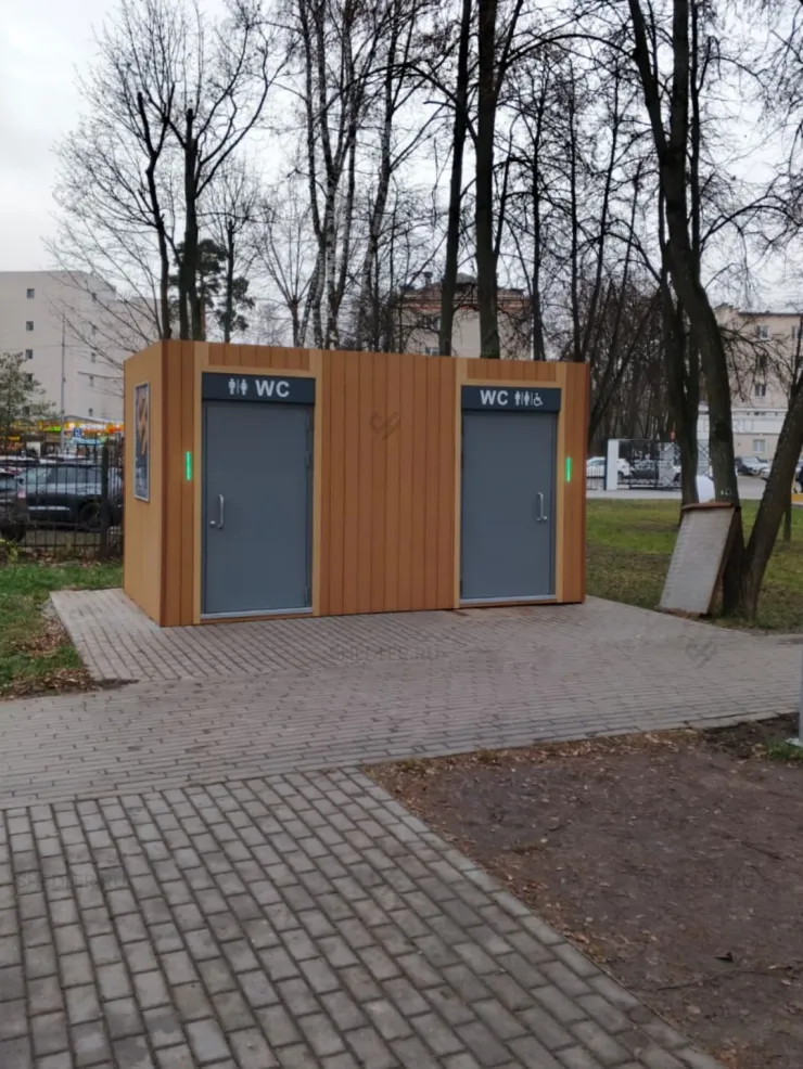 Модульный туалет сетевой МГН в городе Пушкино, Московская область