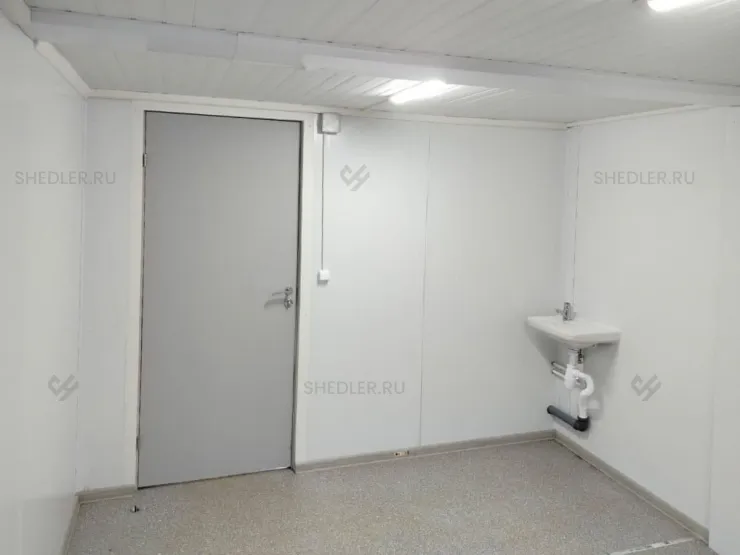 Модульное здание Шедлер на основе БКСП-00 из сэндвич-панелей в селе Лайково, Московская область с отделкой