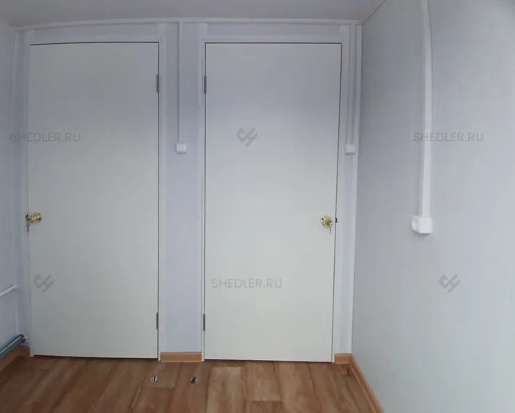 Отделка внутри блок-контейнера