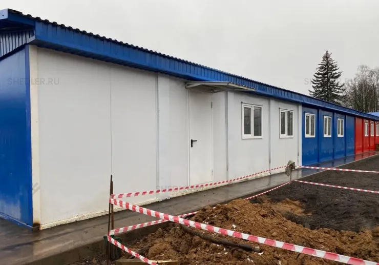 Жилое модульное здание из сэндвич-панелей