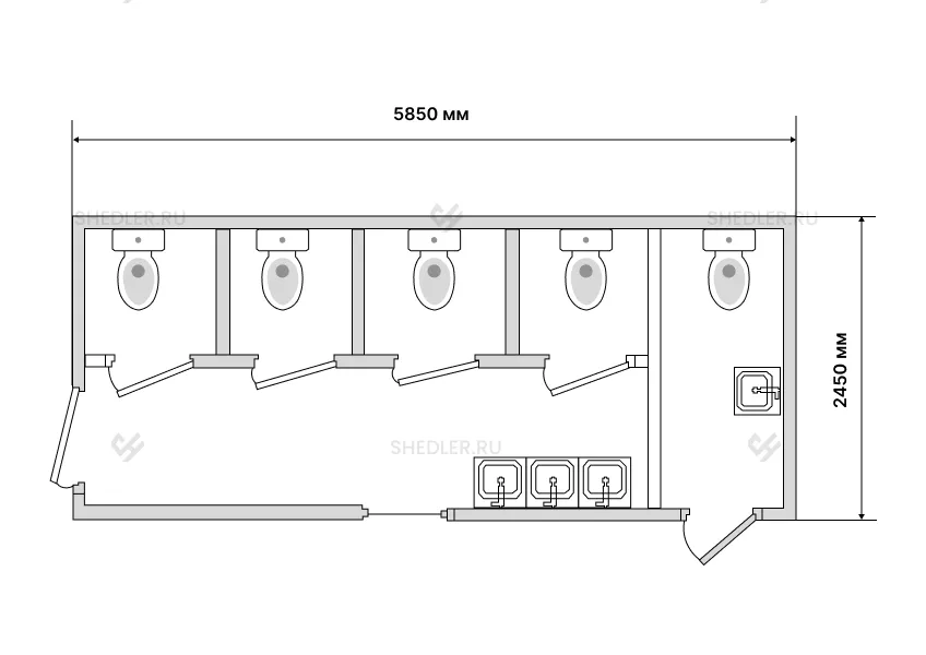 СБК-06 – сантехнический модуль-туалет фото