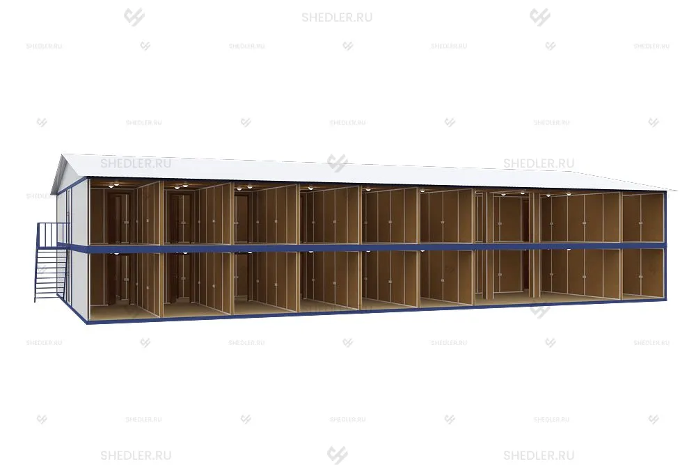 Здание SHEDLER МЗ-01 из 50 контейнеров