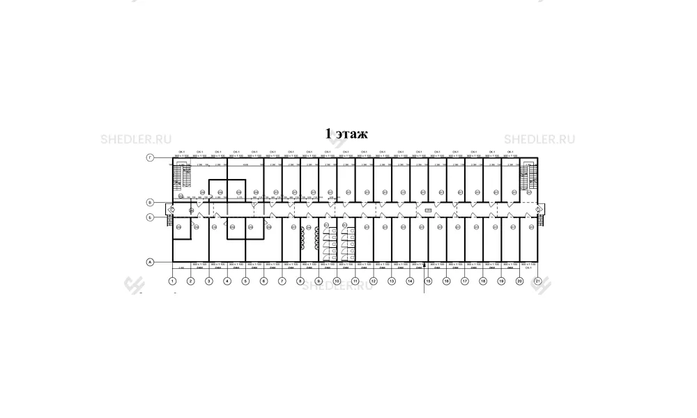 Двухэтажное модульное здание МЗ-76 из 100 БКСП-00 с крышей